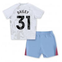 Camisa de time de futebol Aston Villa Leon Bailey #31 Replicas 2º Equipamento Infantil 2023-24 Manga Curta (+ Calças curtas)